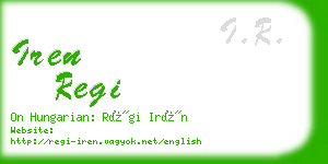 iren regi business card